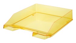 Briefablage KLASSIK, DIN A4/C4, transparent-gelb, stapelbar, stabil