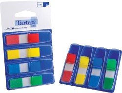 Haftstreifen Index Mini, 11x43 mm, rot, gelb, blau, grün, 4 x 35 Streifen iSpender