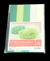 Seidenpapier, 50 cm x 70 cm, grün, sortiert, SB-Poly-Pack mit 5 Bogen