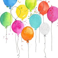 Serviette Partytime "Baloon Party" 33 x 33 cm 20er Packung